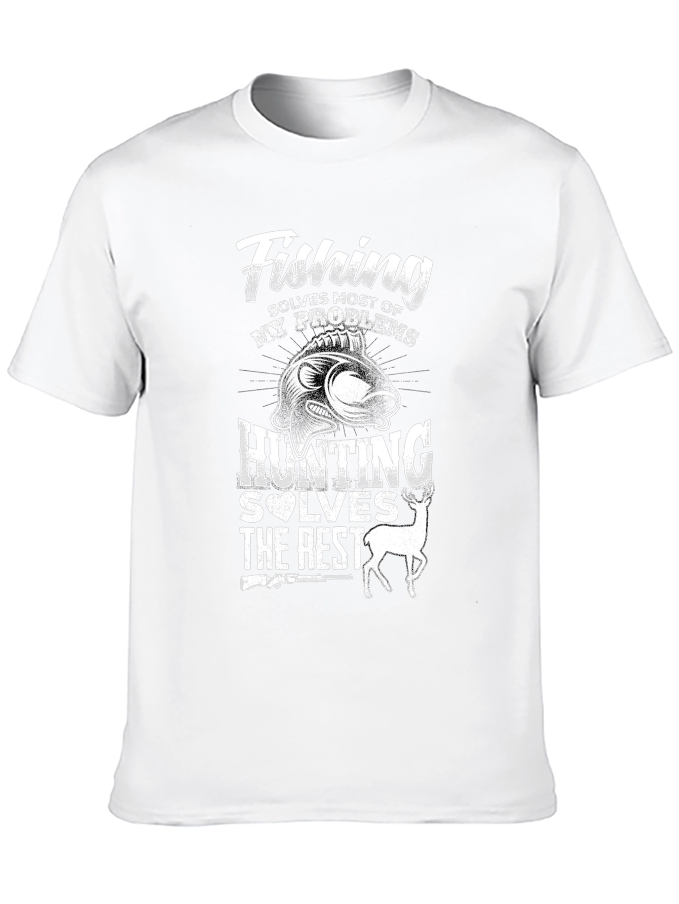Black Fishing and Hunting T-Shirt view 10