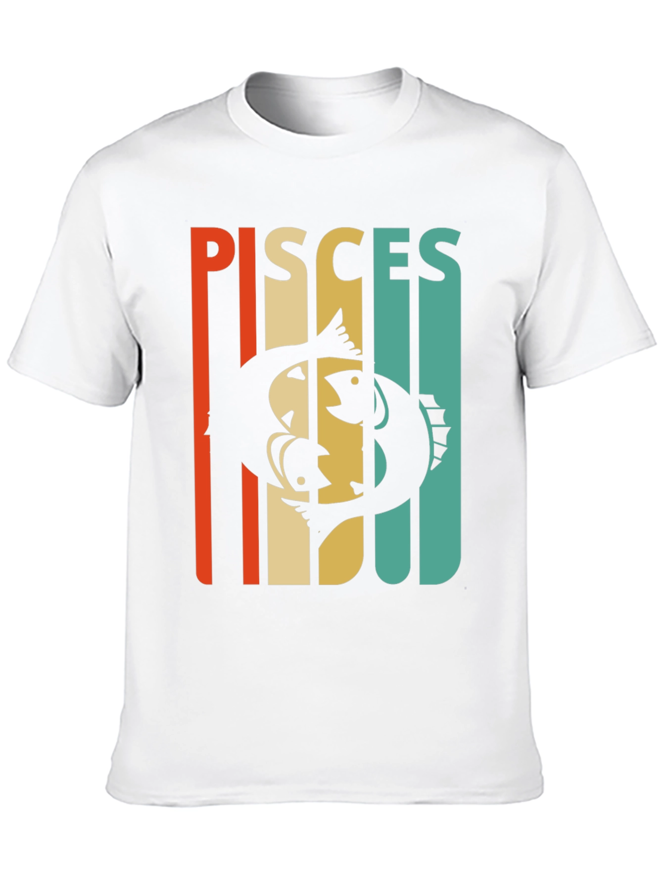 Black Pisces Zodiac Sign Graphic T-Shirt view 10