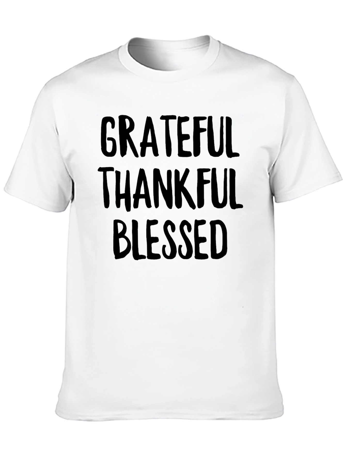Black Grateful Thankful Blessed Graphic Tee view 10