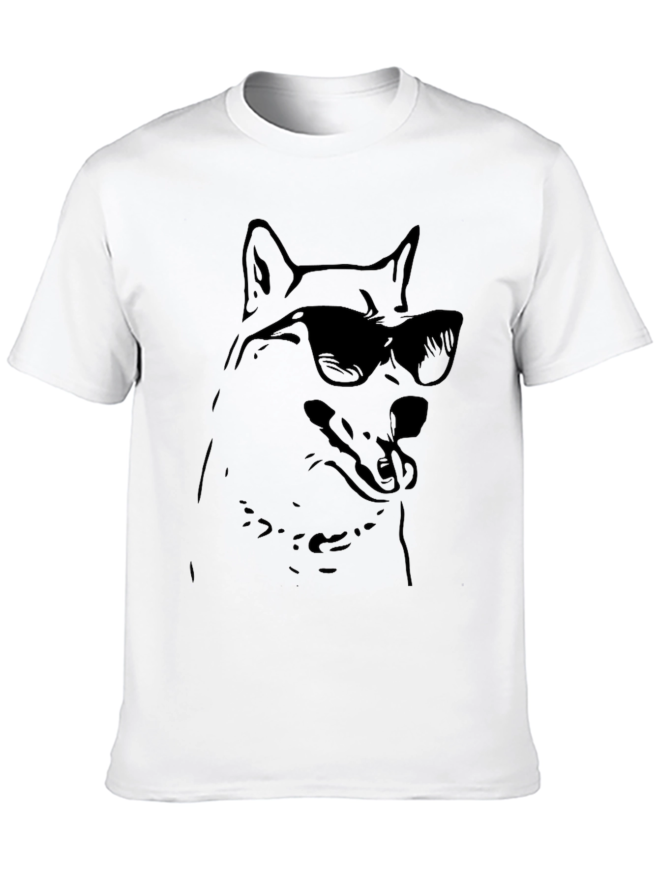 Black Cool Dog Graphic Tee - Black Unisex T-Shirt view 10