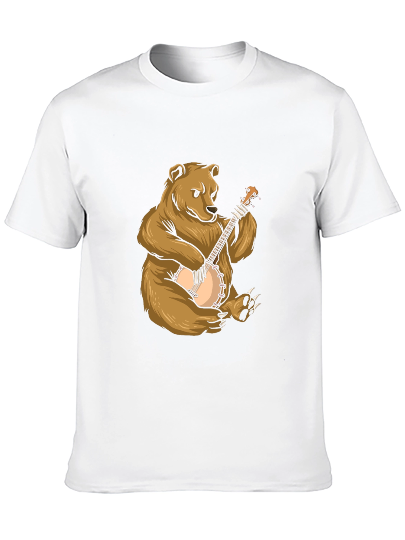 Black Bear Playing Banjo Graphic Tee view 10