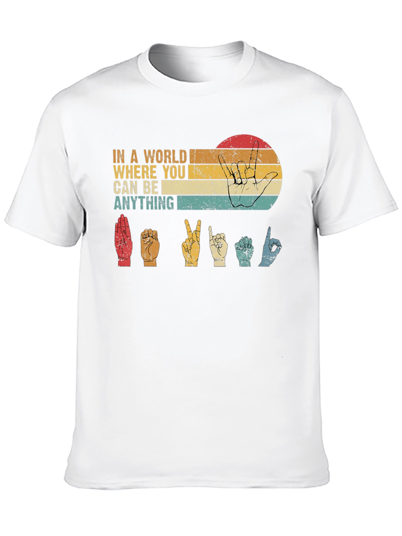 Black ASL 'Be Anything' Graphic Tee view 10