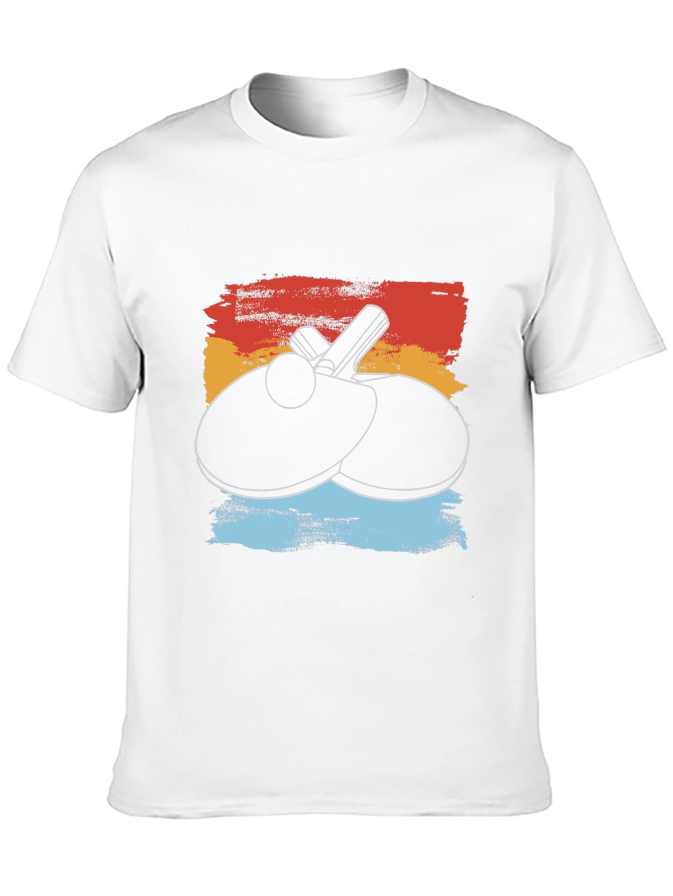 Black Retro Table Tennis T-Shirt - Paddle & Ball Graphic Tee view 10