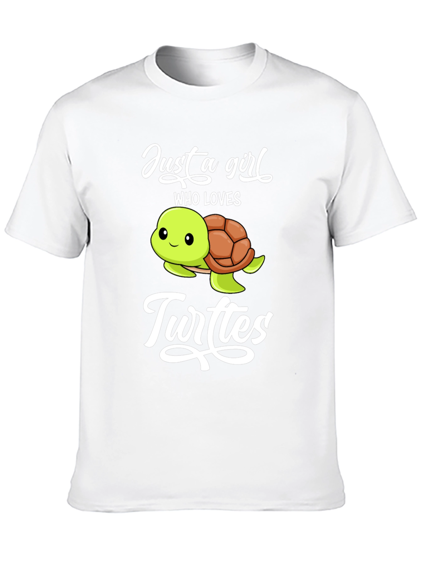 Black Just A Girl Who Loves Turtles Graphic T-Shirt view 10