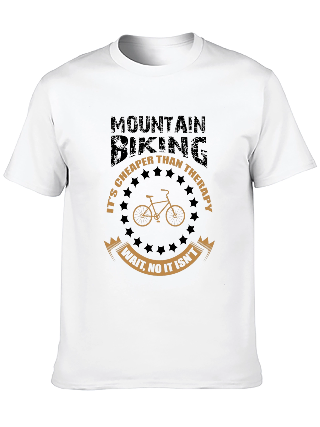 Black Mountain Biking Therapy T-Shirt Funny Bike Tee view 10