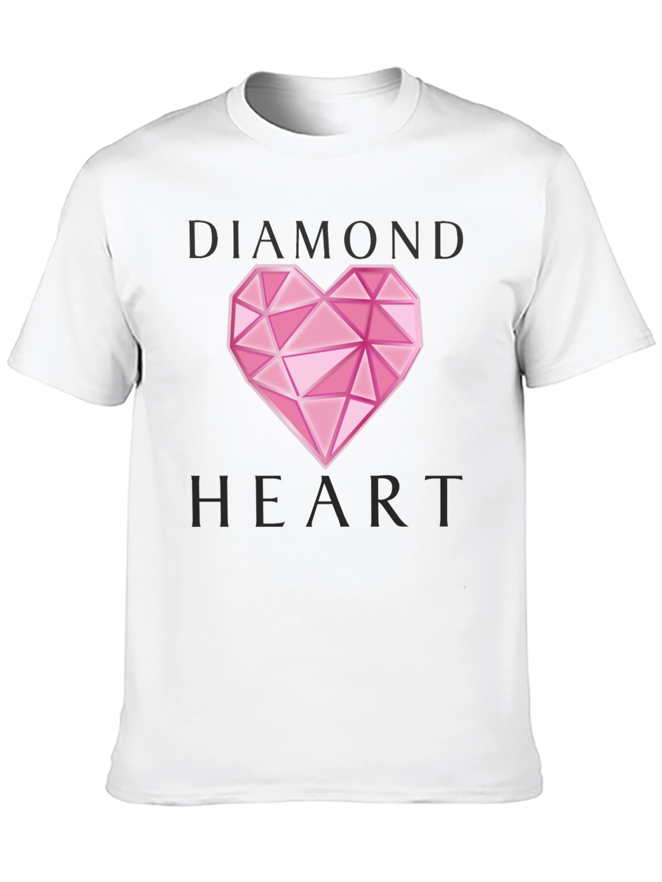 Black Diamond Heart Graphic T-Shirt - Stylish Casual Wear view 10