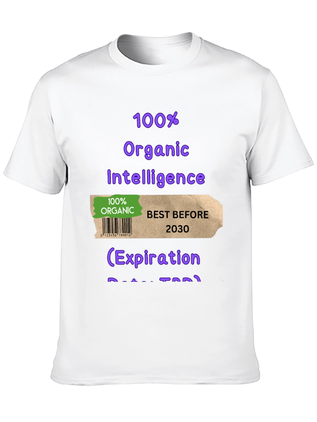 Black Organic Intelligence T-Shirt view 10