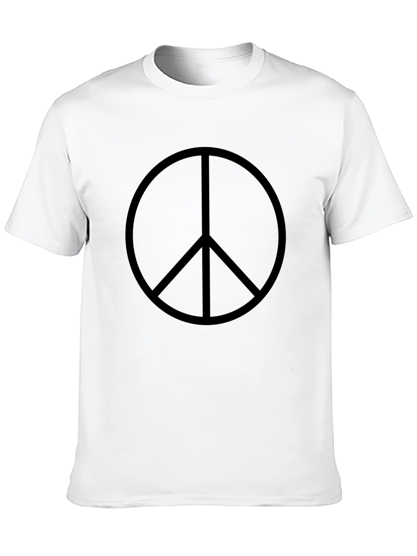 Black Peace Sign Graphic Black T-Shirt view 10