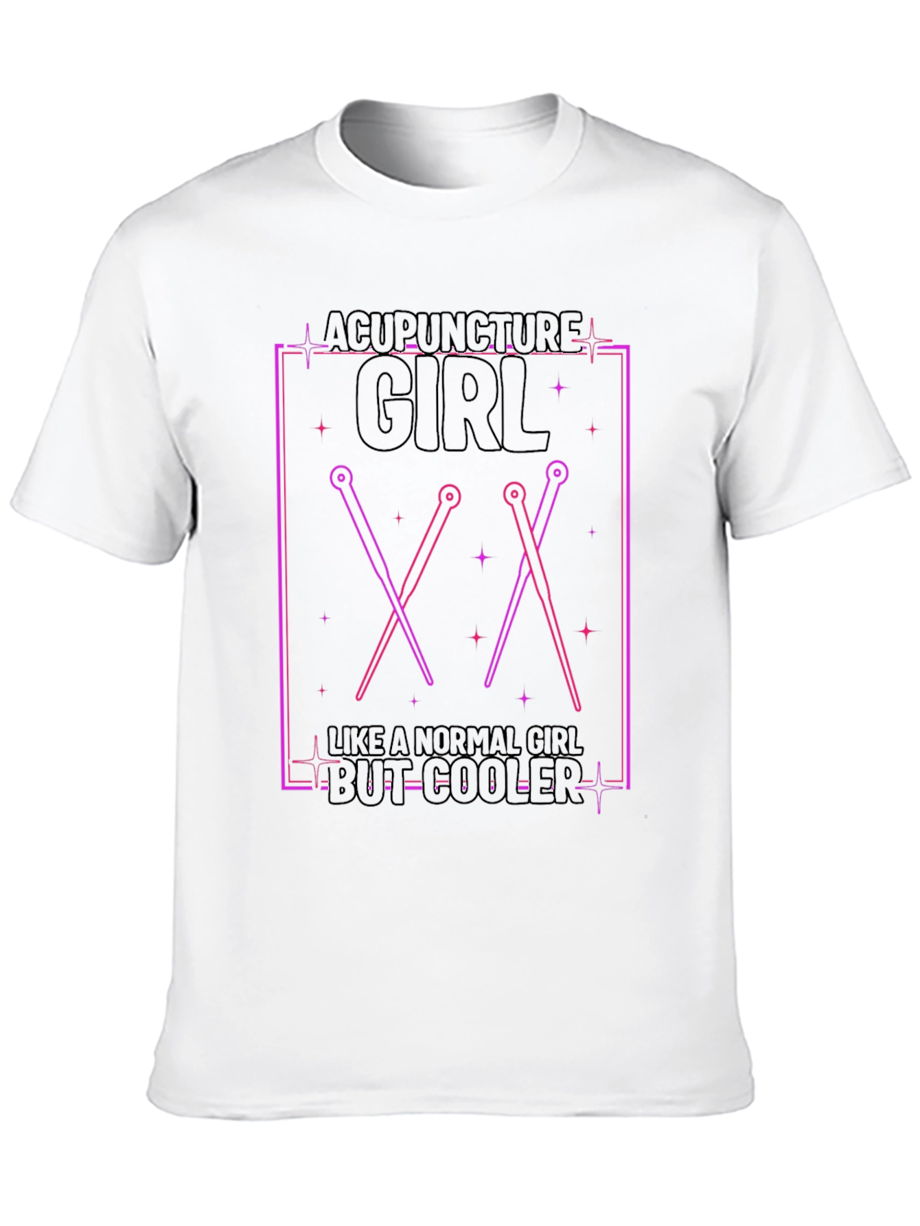 Black Acupuncture Girl T-Shirt - Cooler Than Normal view 10