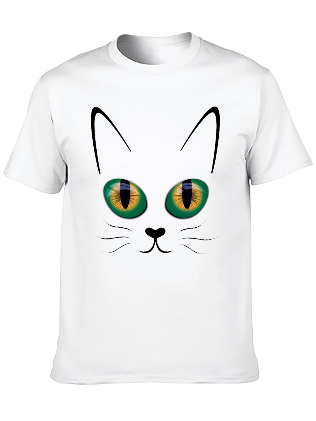 Black Black Cat Face Graphic T-Shirt view 10