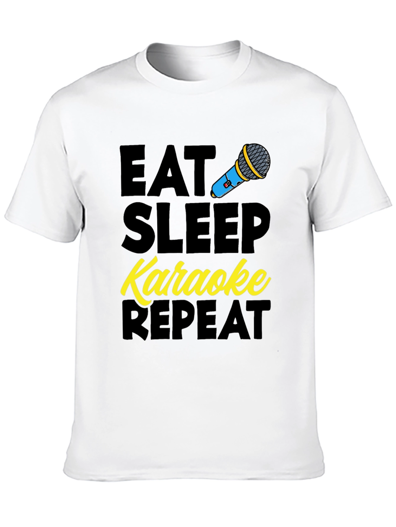 Black Eat Sleep Karaoke Repeat Graphic Tee view 10