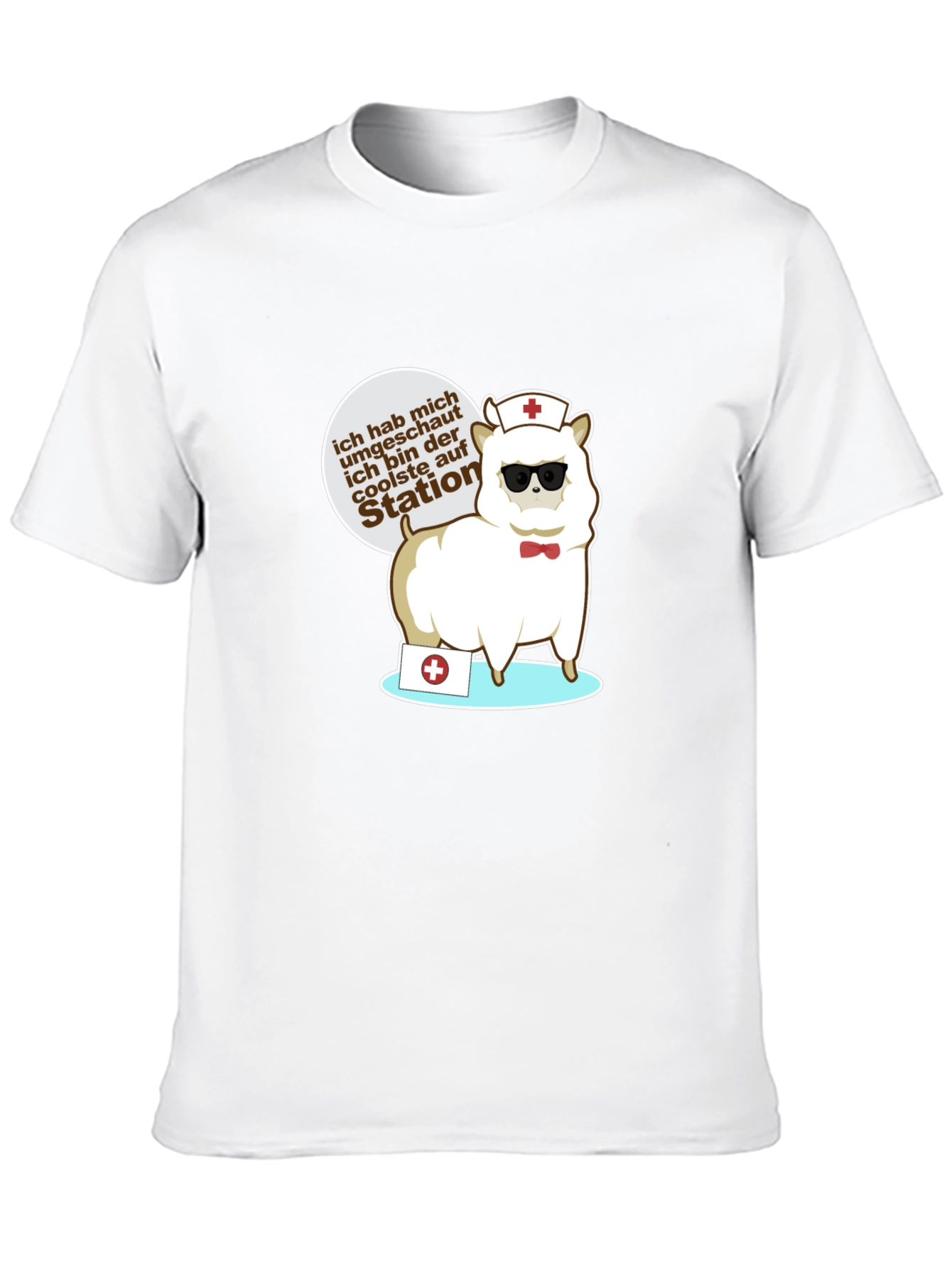 Black Cool Alpaca Nurse Graphic T-Shirt view 10
