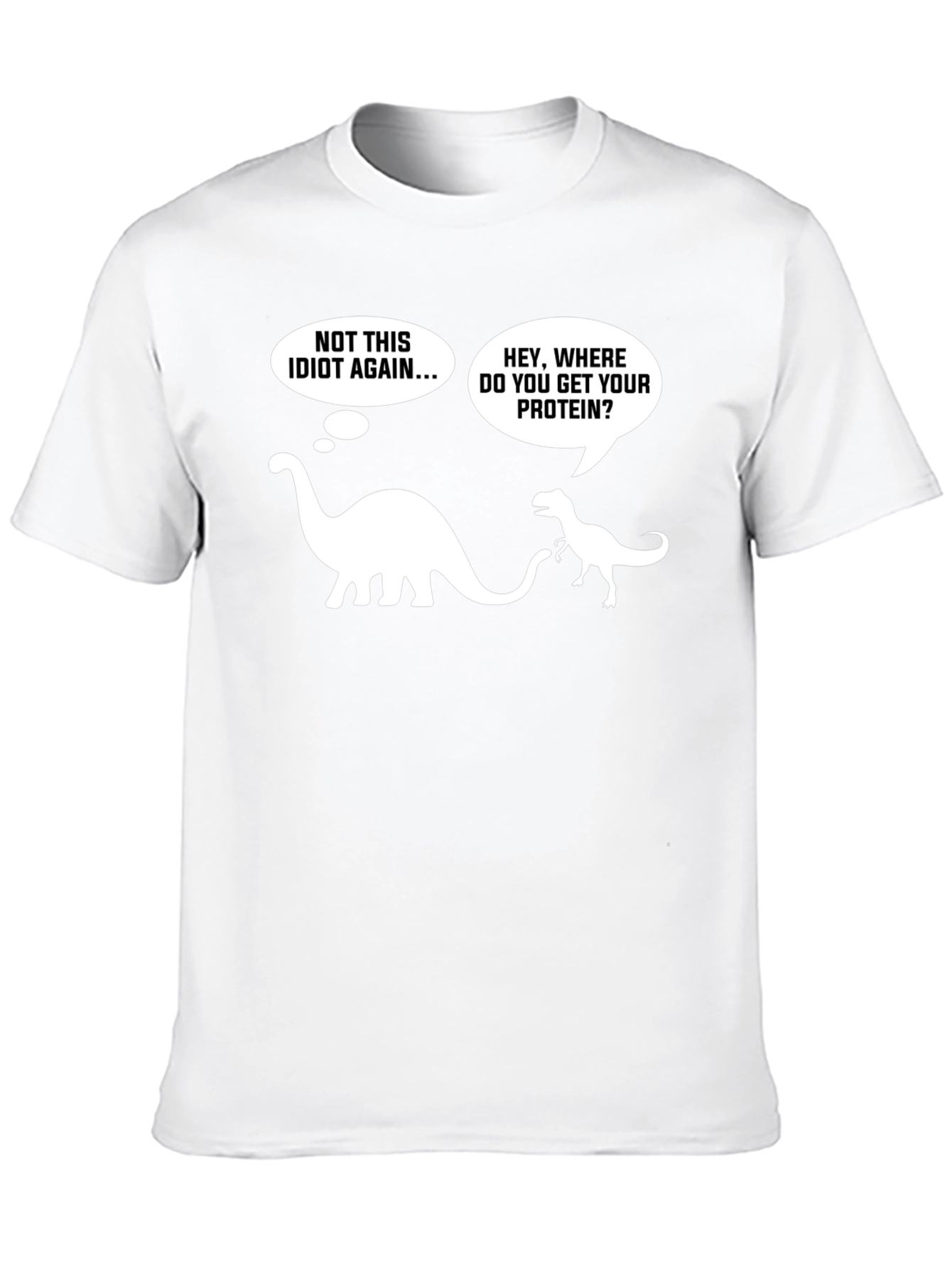 Black Dinosaur Protein T-Shirt - Funny Vegan Tee view 10