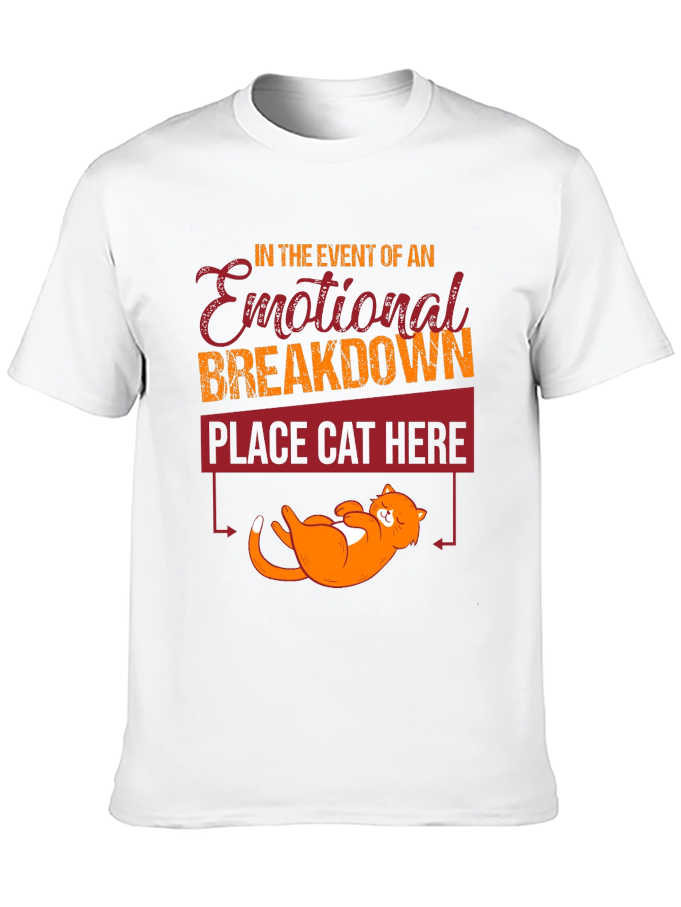Black Emotional Breakdown Cat T-Shirt Funny view 10
