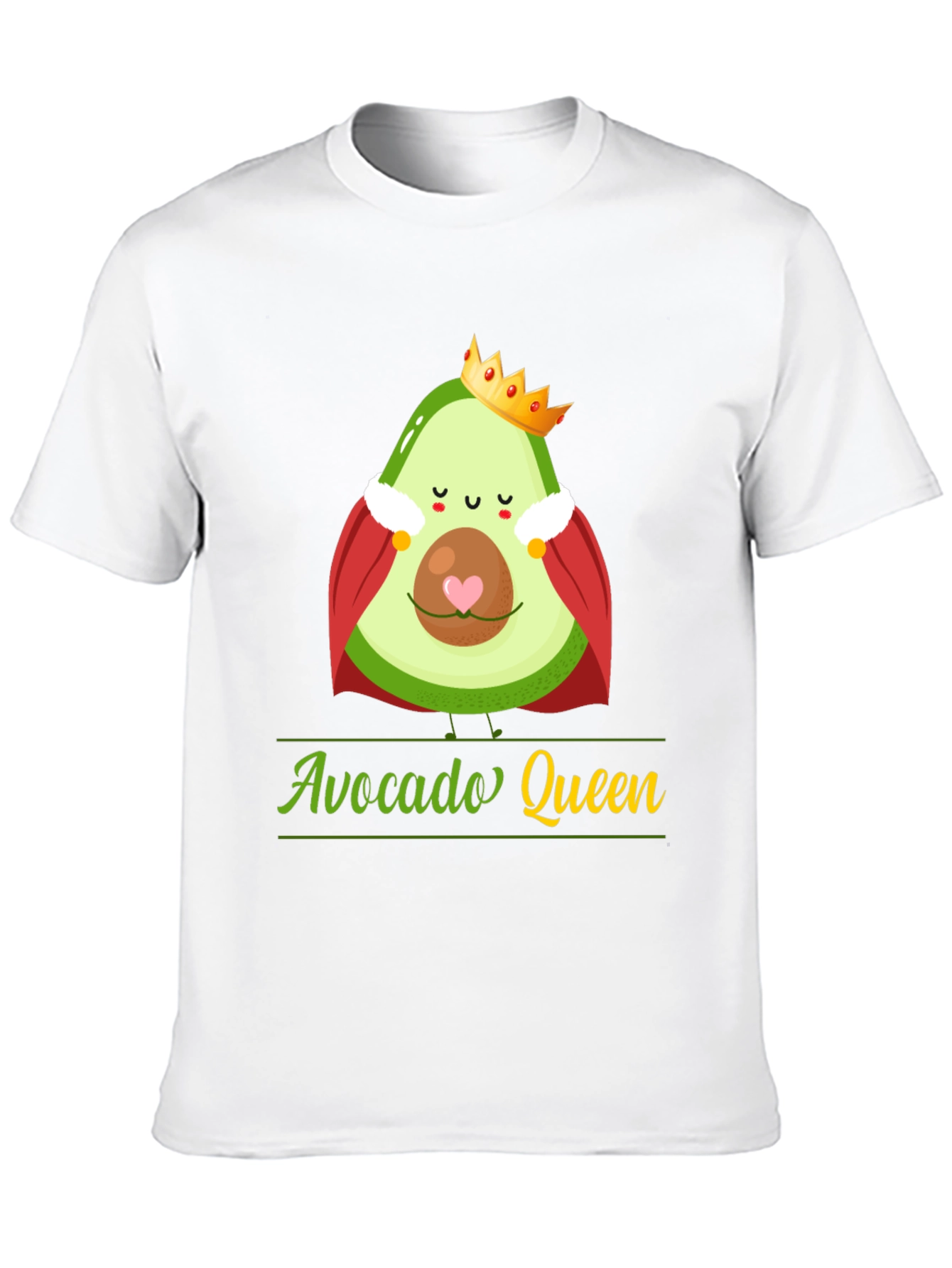 Black Avocado Queen T-Shirt - Funny Fruit Tee view 10