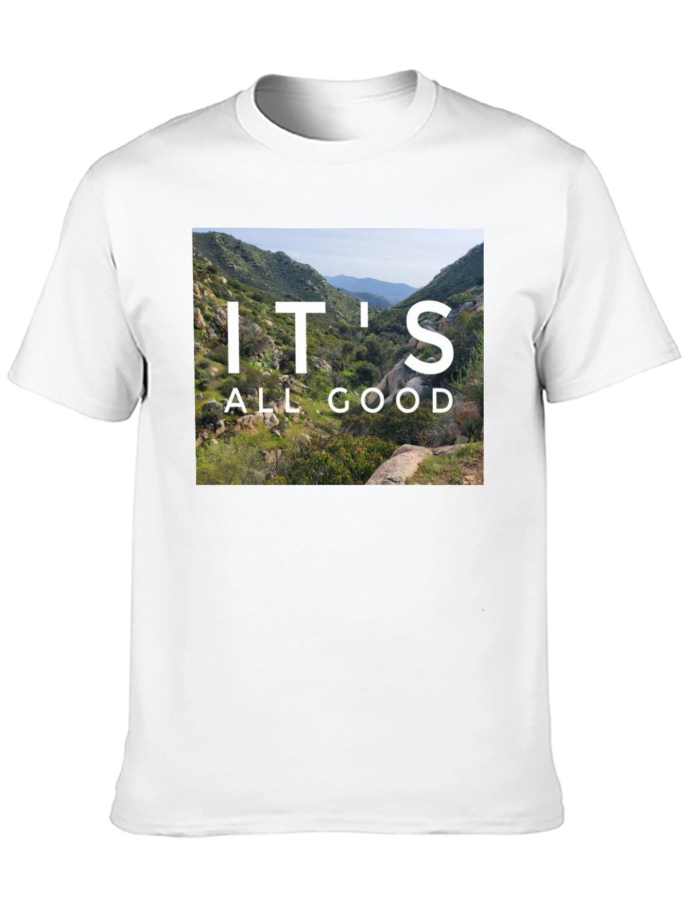 Black It's All Good Mountain Graphic Tee view 10