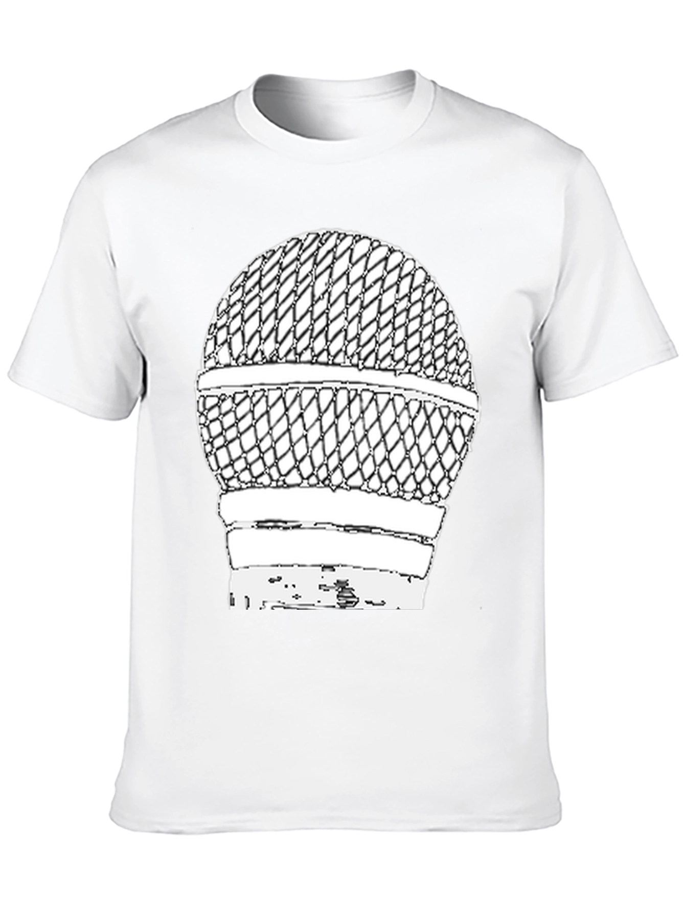 Black Vintage Microphone Graphic T-Shirt view 10