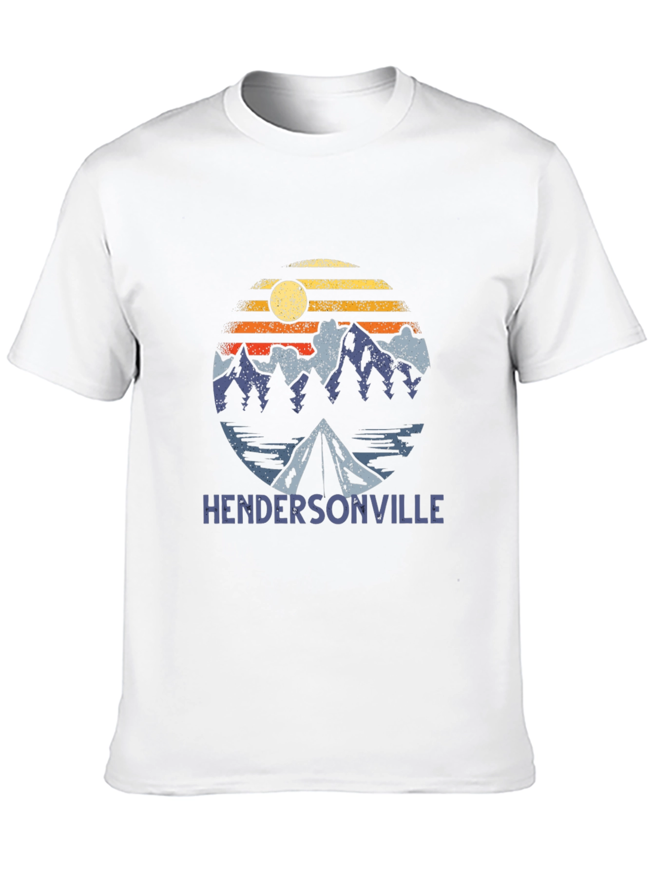Black Hendersonville Camping Adventure T-Shirt view 10