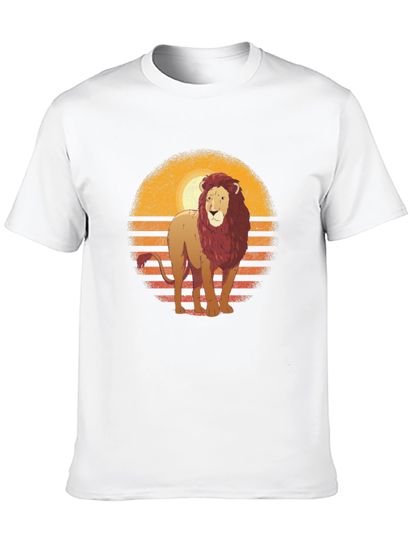 Black Lion Sunset Graphic T-Shirt - Black view 10