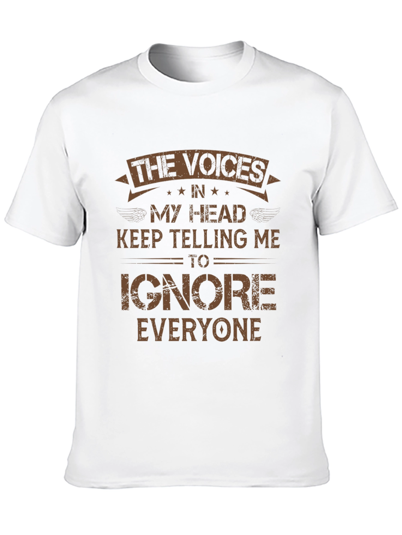 Black Voices in My Head T-Shirt - Ignore Everyone view 10