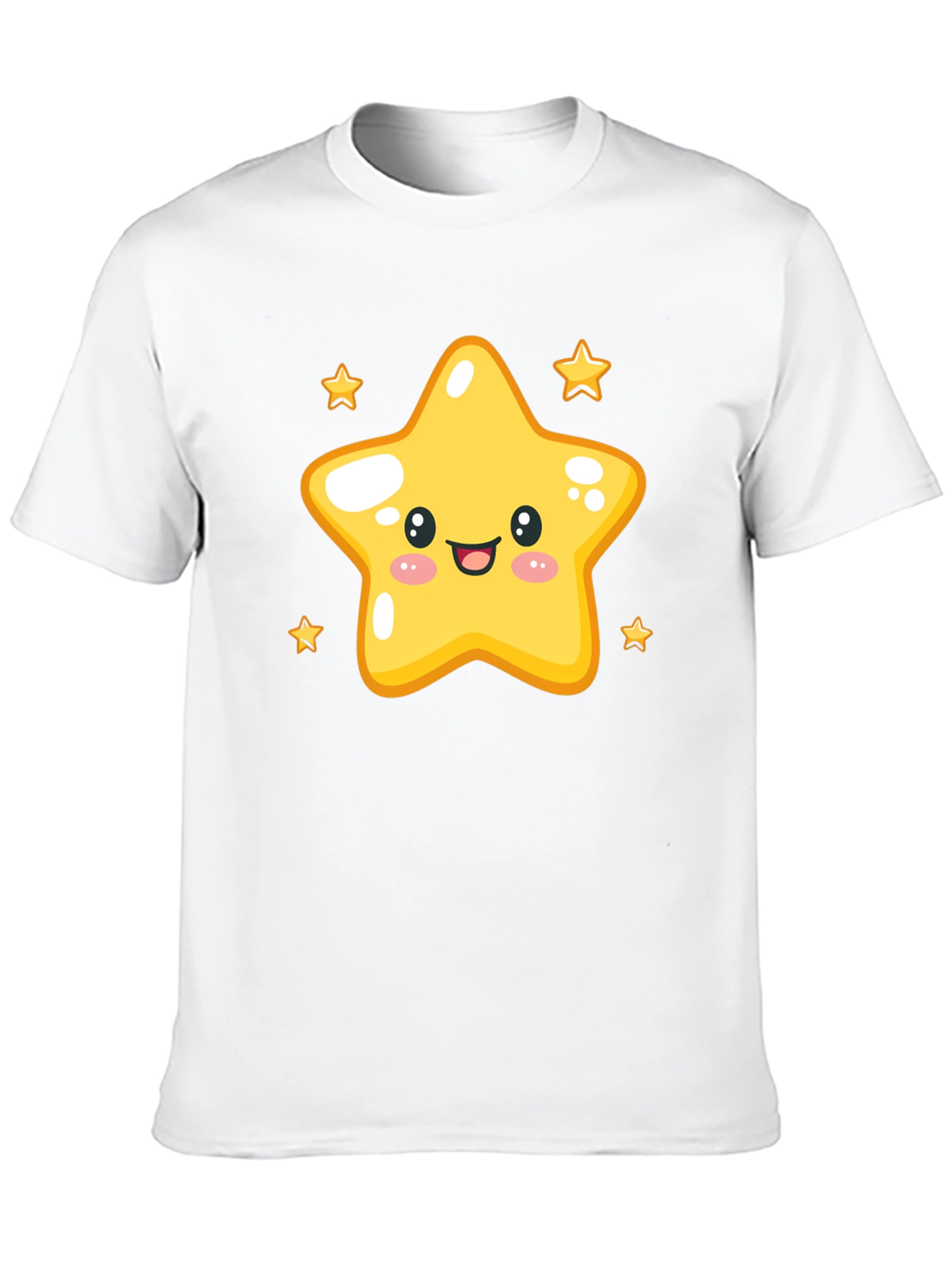 Black Cute Star Graphic Tee - Black Cotton Blend Shirt view 10
