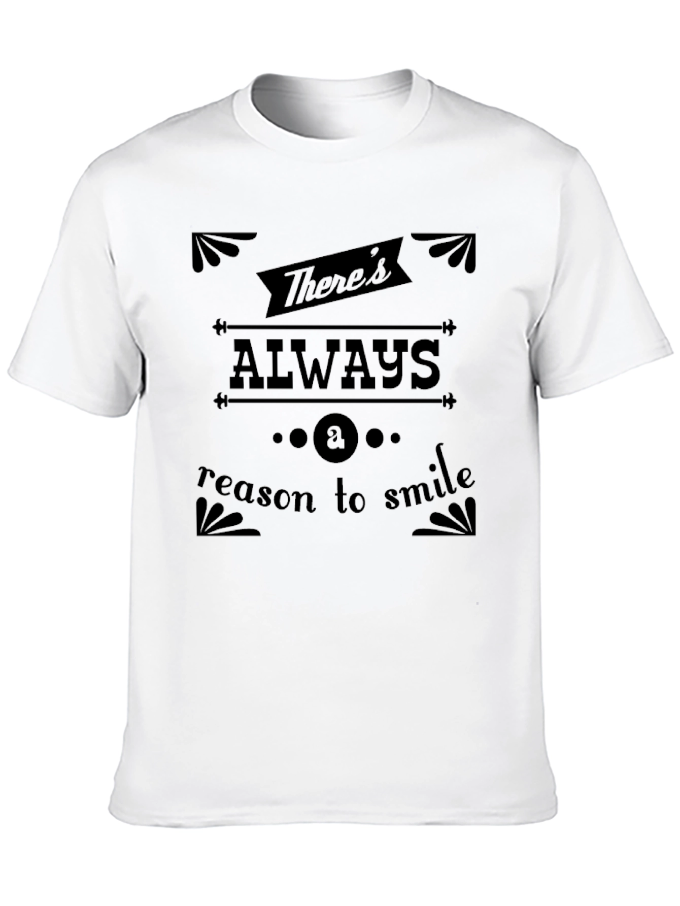 Black There's Always a Reason to Smile Graphic Tee view 10