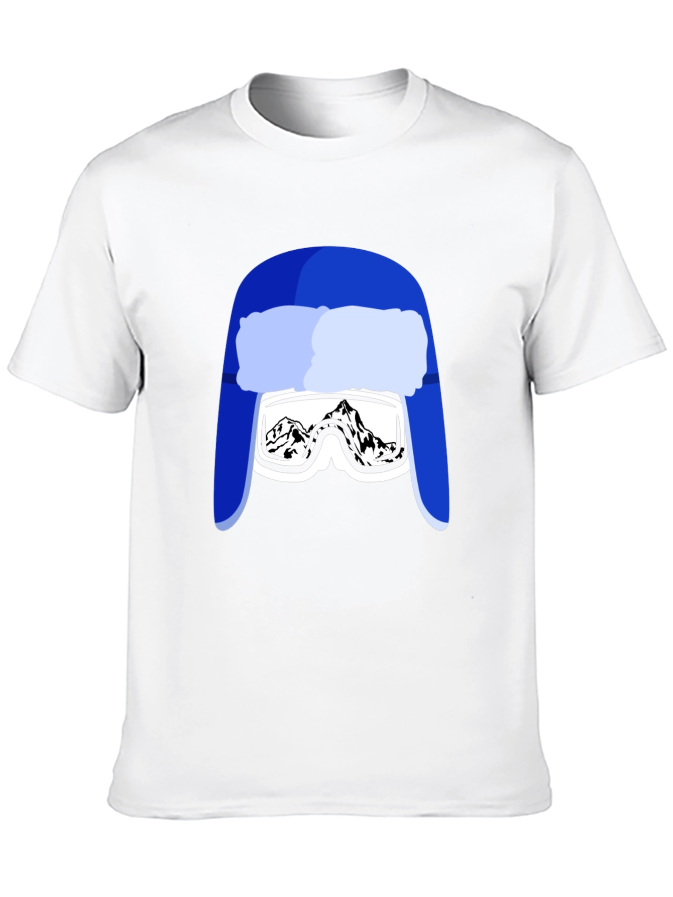 Black Funny Ski Hat Goggles T-Shirt view 10
