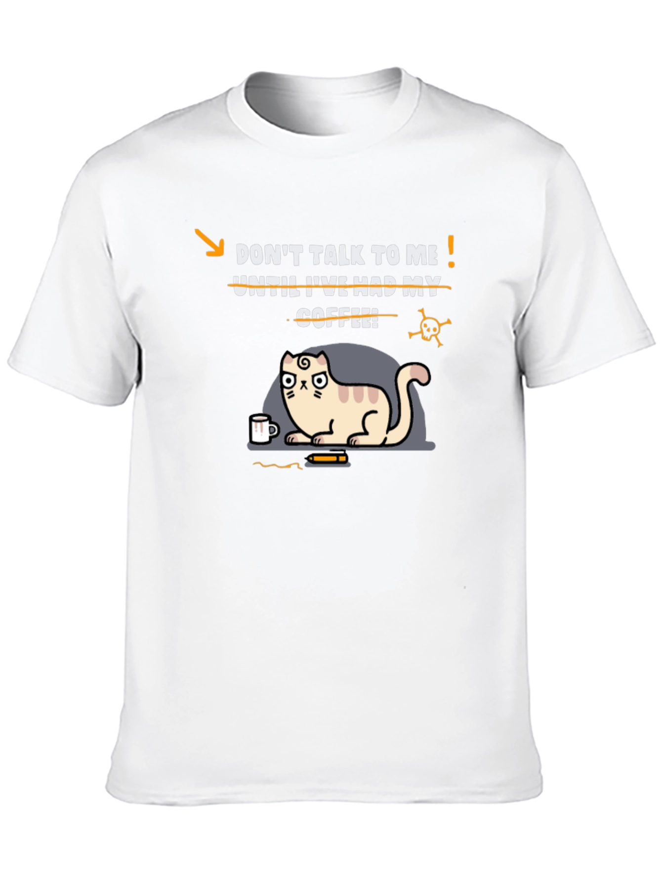 Black Don't Talk to Me Coffee Cat T-Shirt view 10