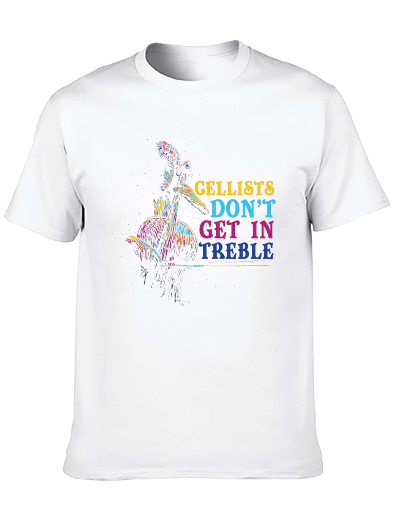 Black Cellist Pun T-Shirt view 10