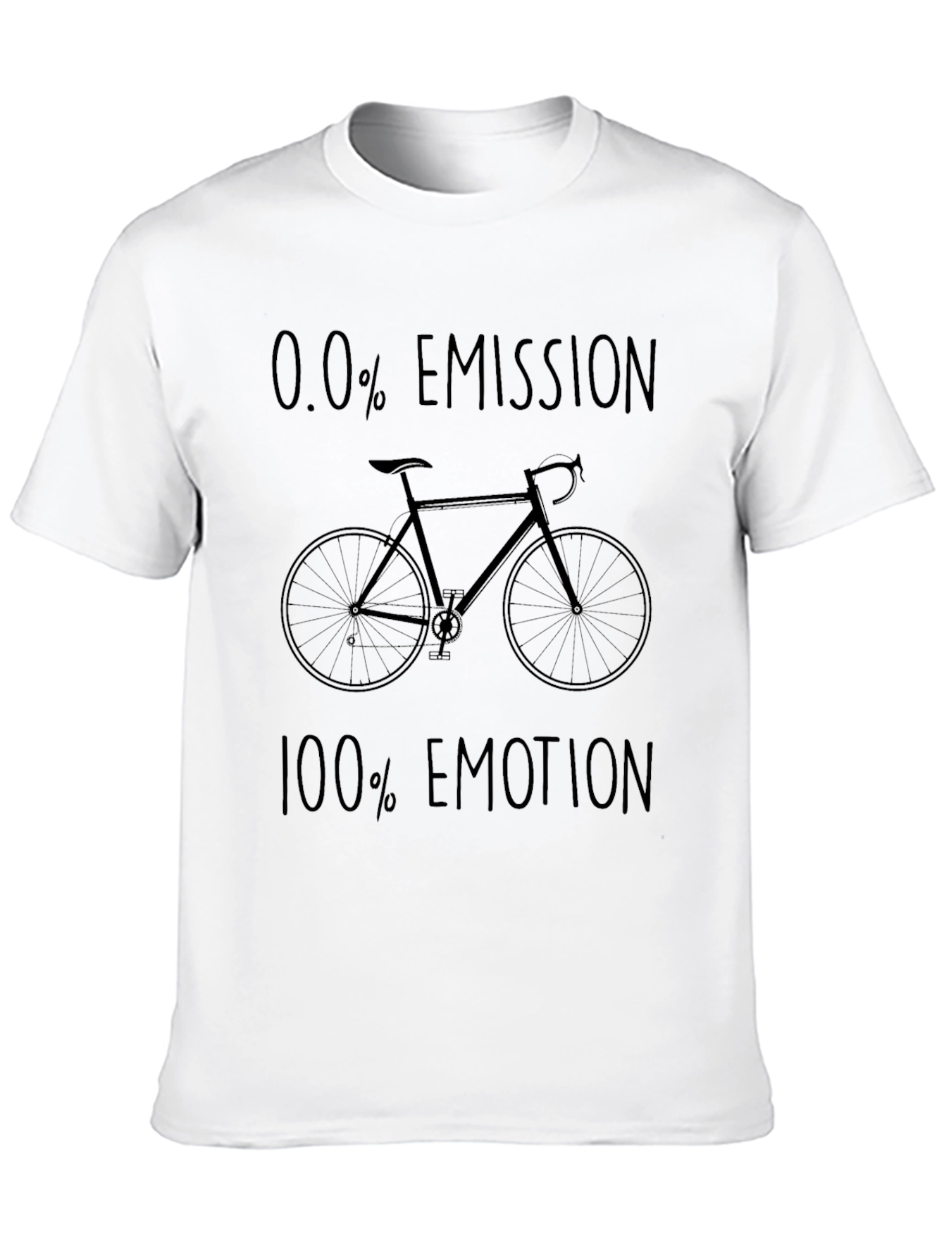 Black Eco Ride: 0.0% Emission, 100% Emotion Black Bike T-Shirt view 10