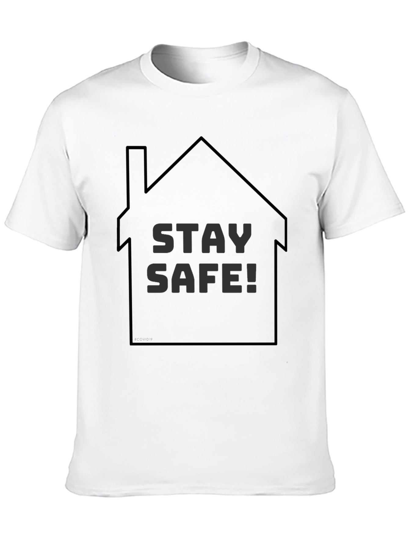 Black Stay Safe Home T-Shirt - Unisex Casual Tee view 10