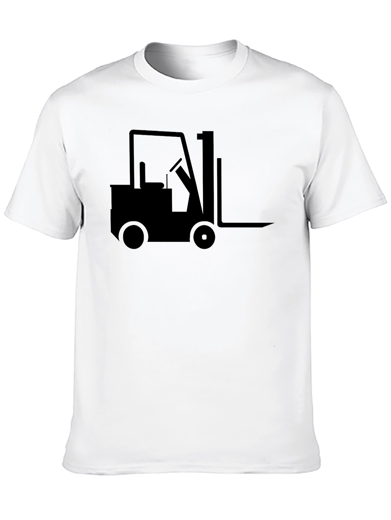 Black Forklift Graphic Tee - Black Crew Neck T-Shirt view 10