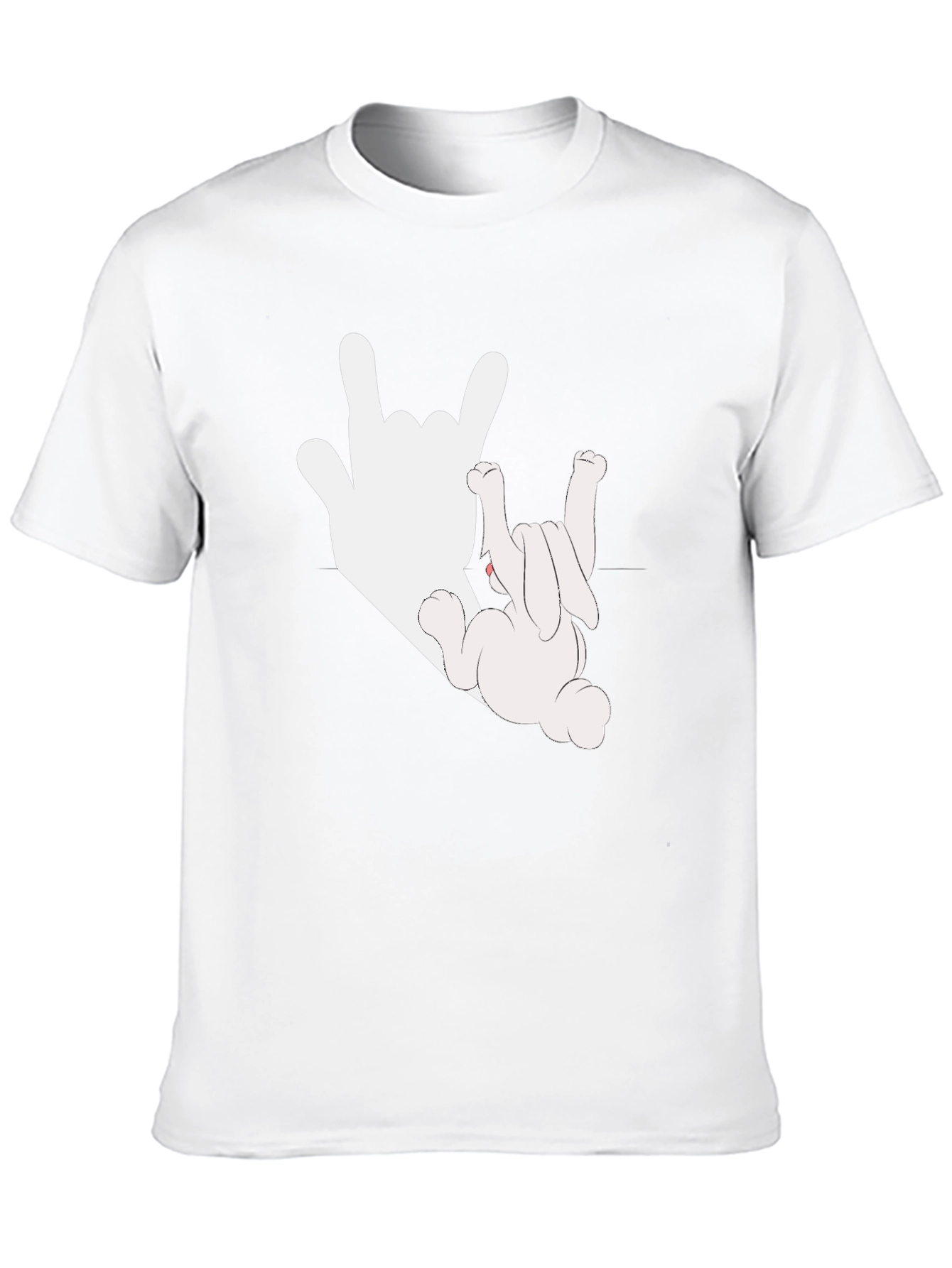 Black Rock On Bunny Graphic Tee - Black Cotton T-Shirt view 10