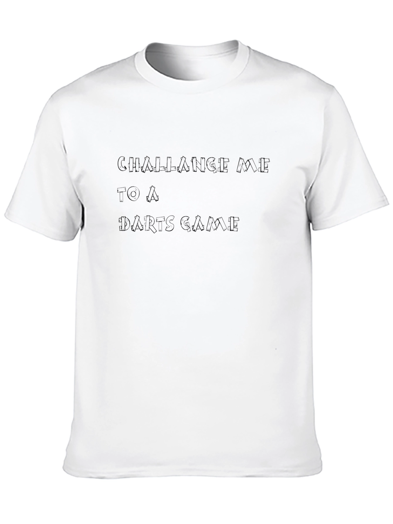 Black Challenge Me Darts Game Black T-Shirt view 10