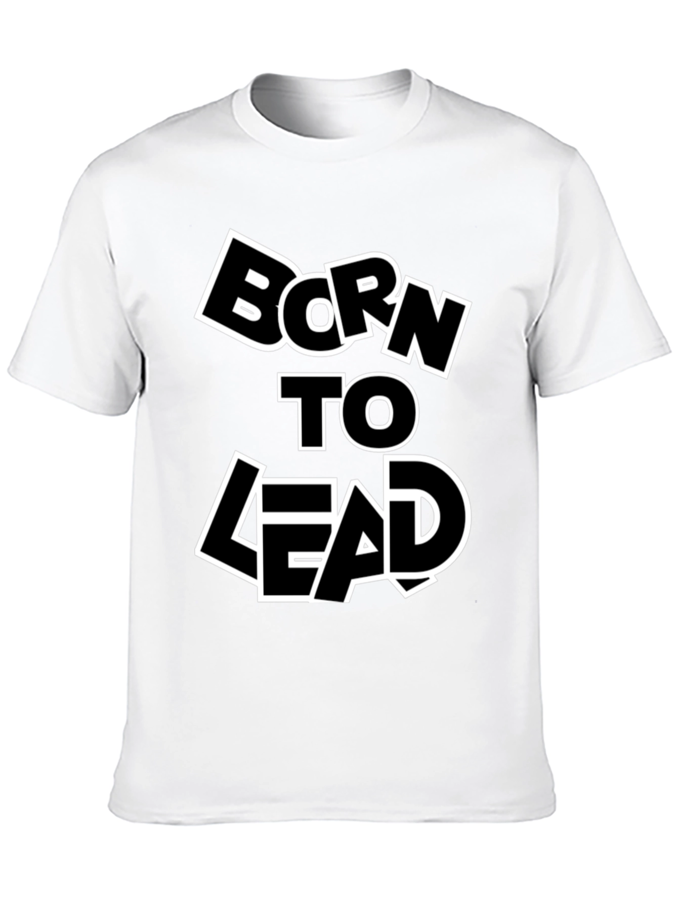 Black Born to Lead Graphic Print T-Shirt - Black view 10