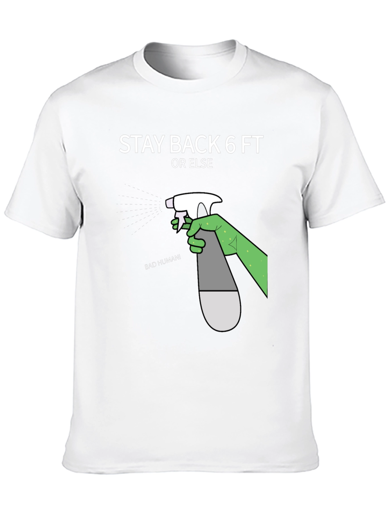 Black Stay Back 6ft Novelty Graphic T-Shirt view 10