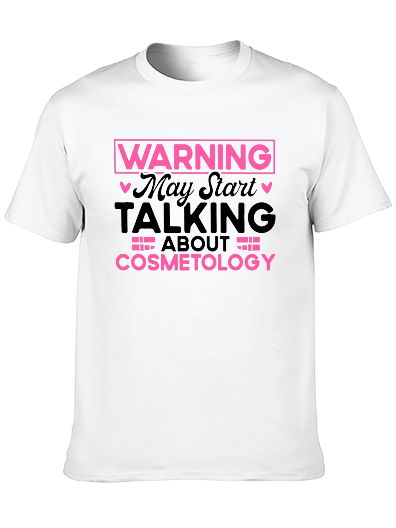 Black Warning Cosmetology T-Shirt view 10