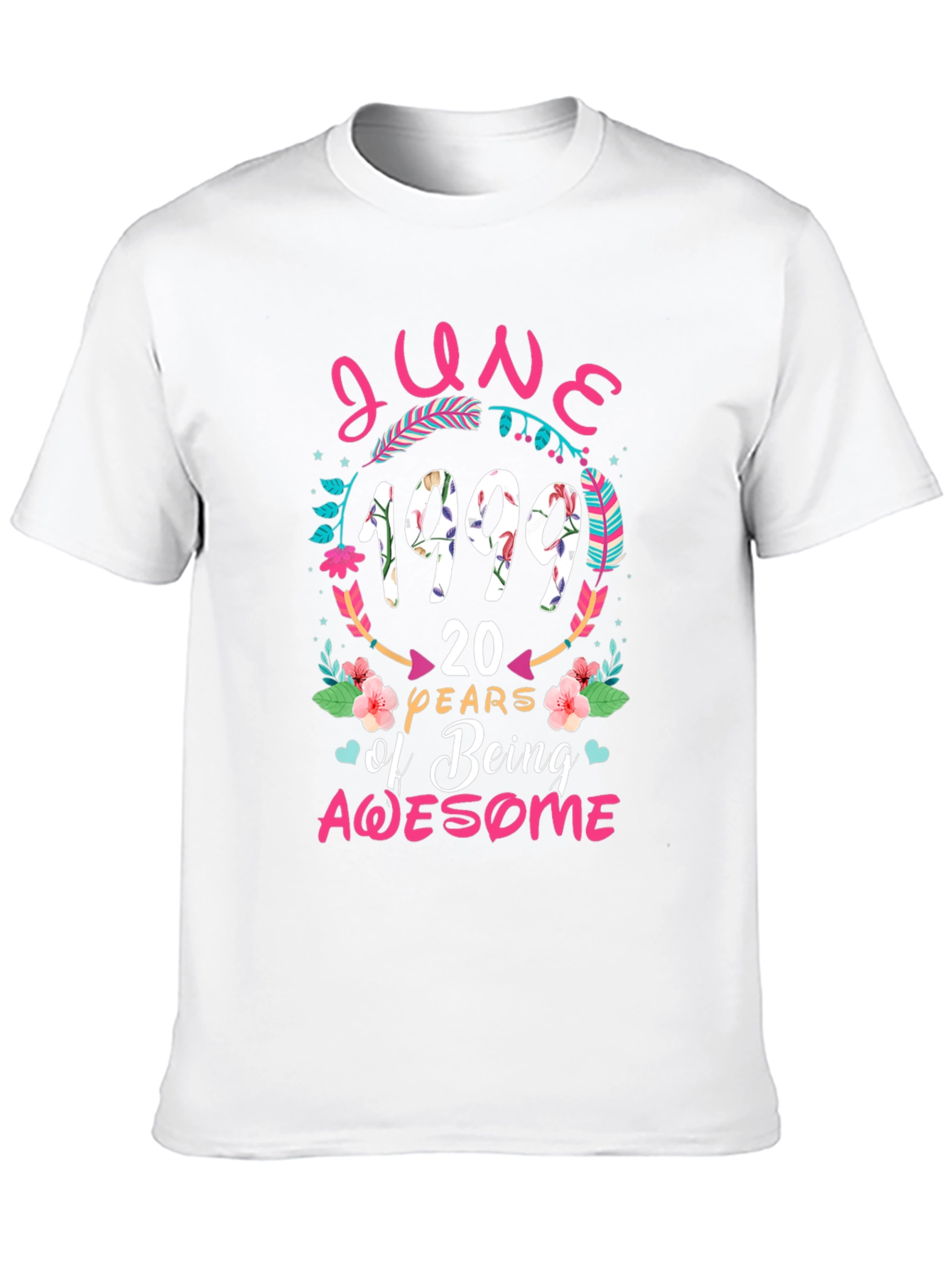 Black June 1999 Birthday T-Shirt - Awesome Since 1999 view 10