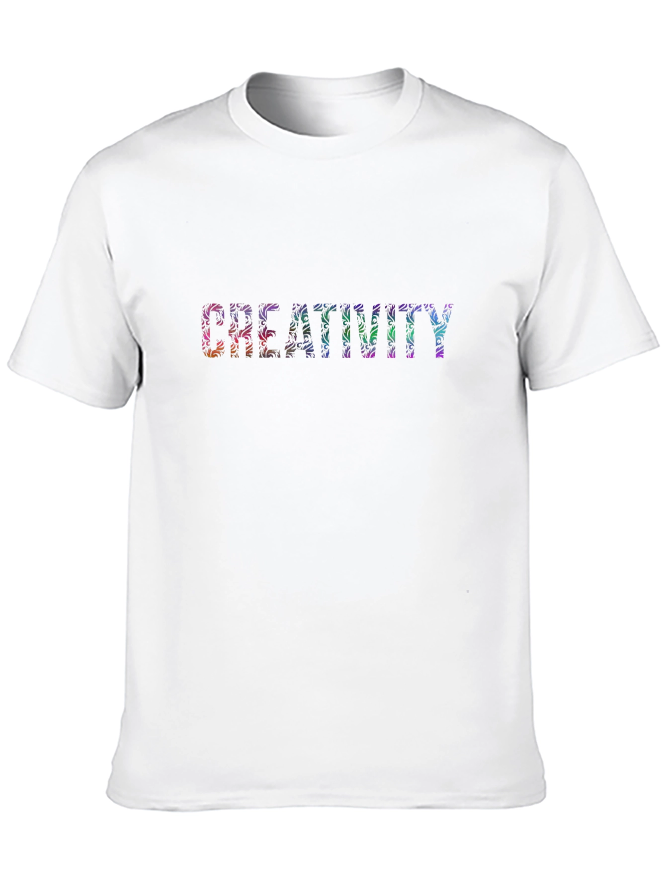 Black Creativity Black T-Shirt - Colorful Floral Design view 10