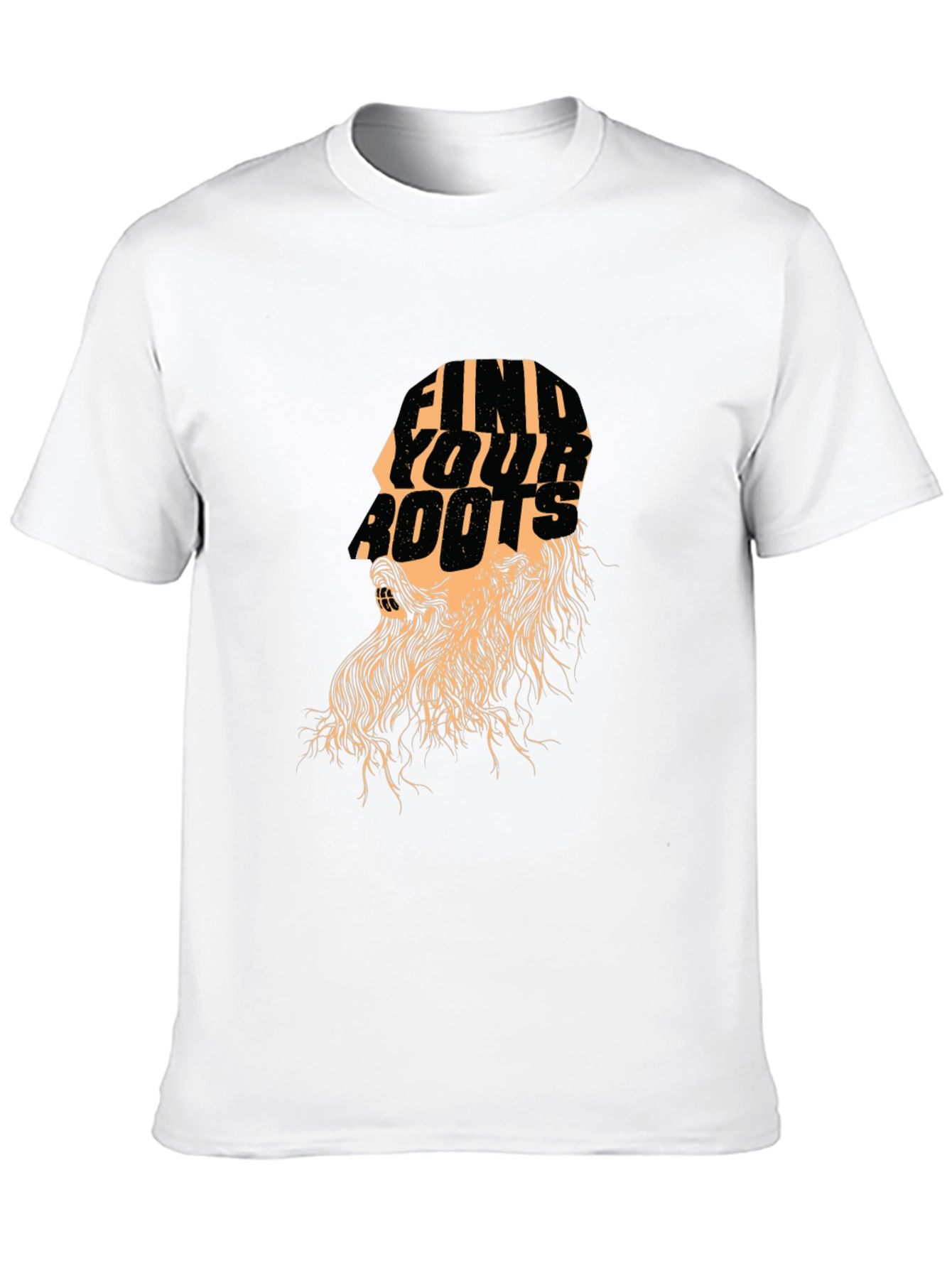 Black Find Your Roots Graphic Print Tee - Stylish Black T-Shirt view 10