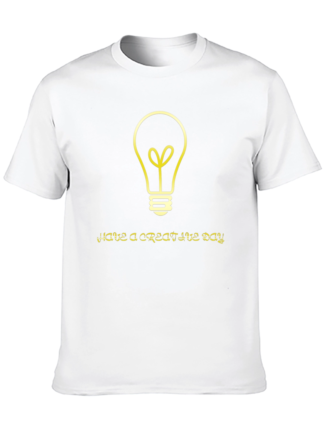 Black Creative Idea T-Shirt - Black Cotton Tee with Lightbulb Graphic view 10