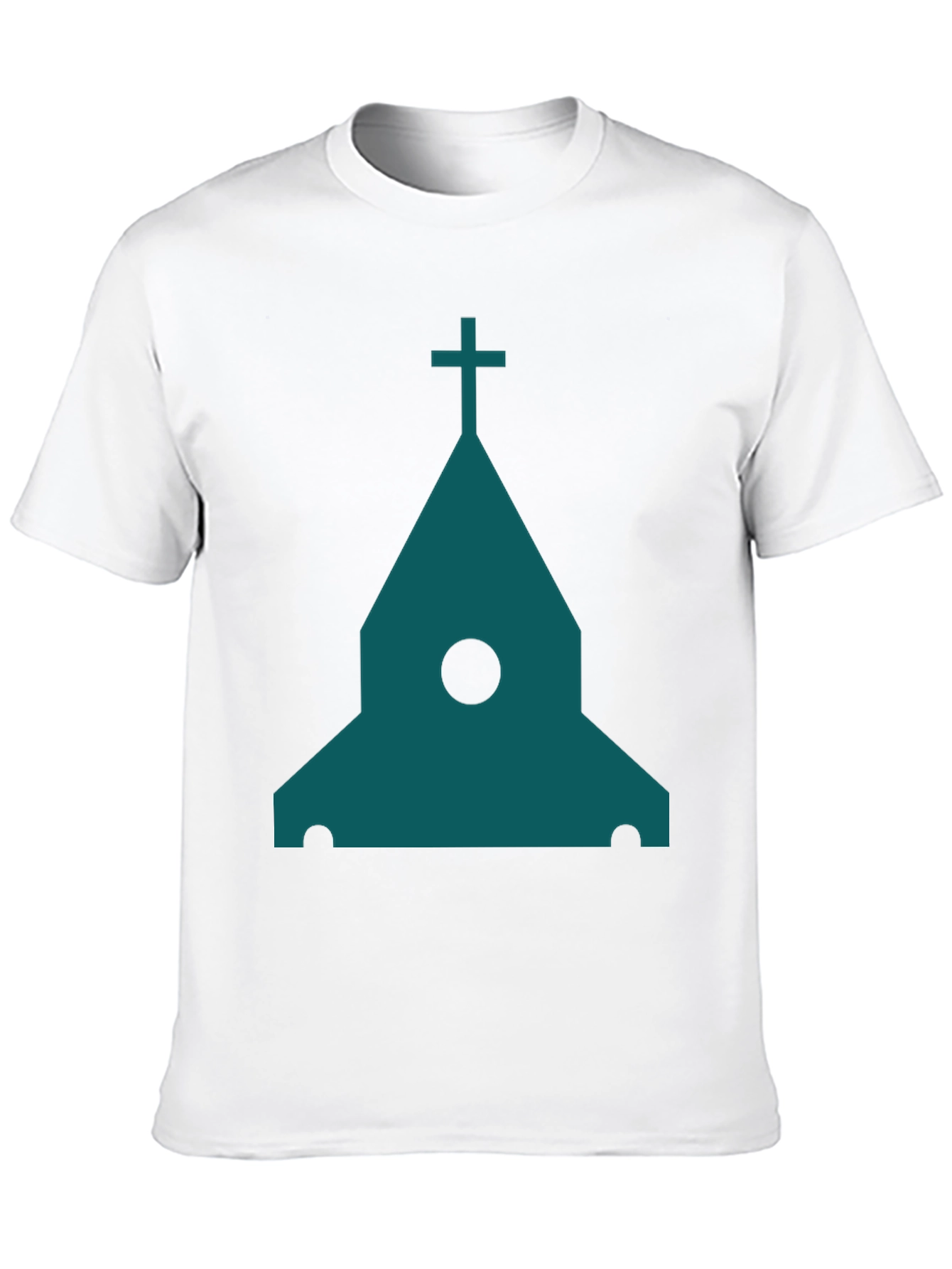 Black Modern Church Graphic Tee - Black Cotton Blend view 10