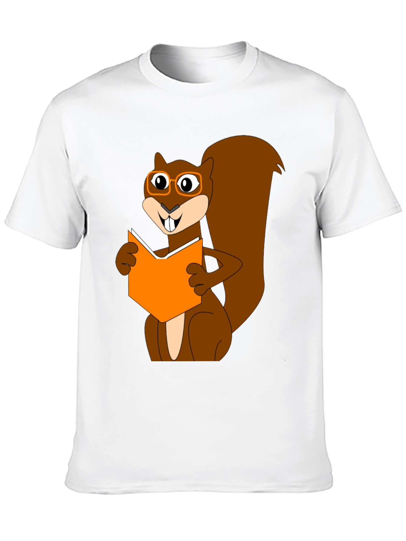 Black Bookworm Squirrel Graphic T-Shirt view 10
