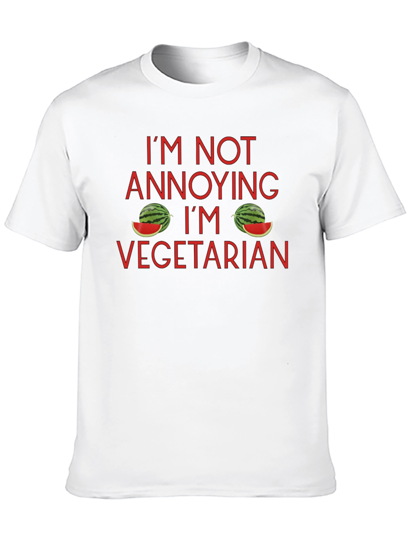 Black I'm Not Annoying, I'm Vegetarian T-Shirt view 10