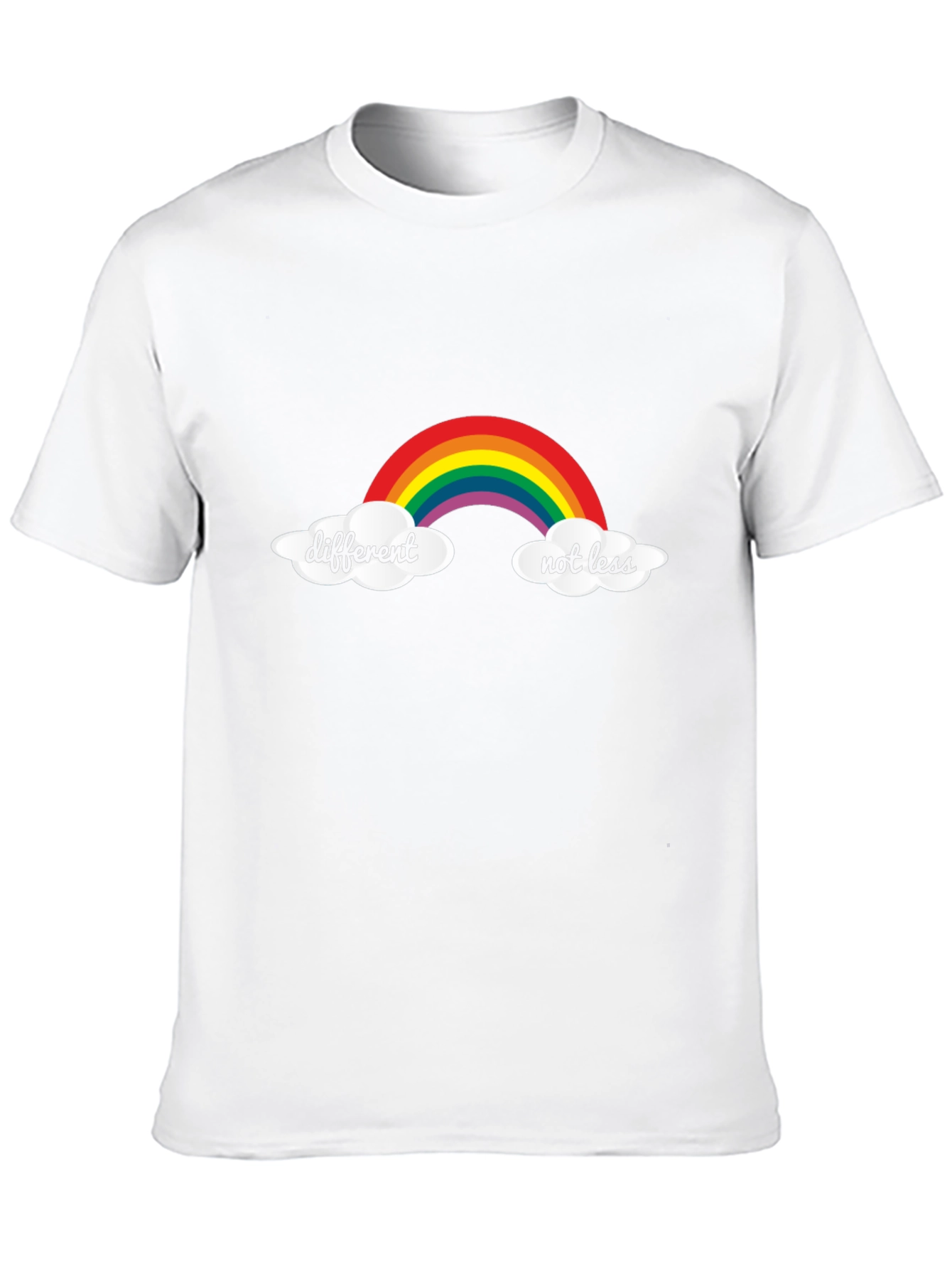 Black Different Not Less Rainbow T-Shirt - Black view 10