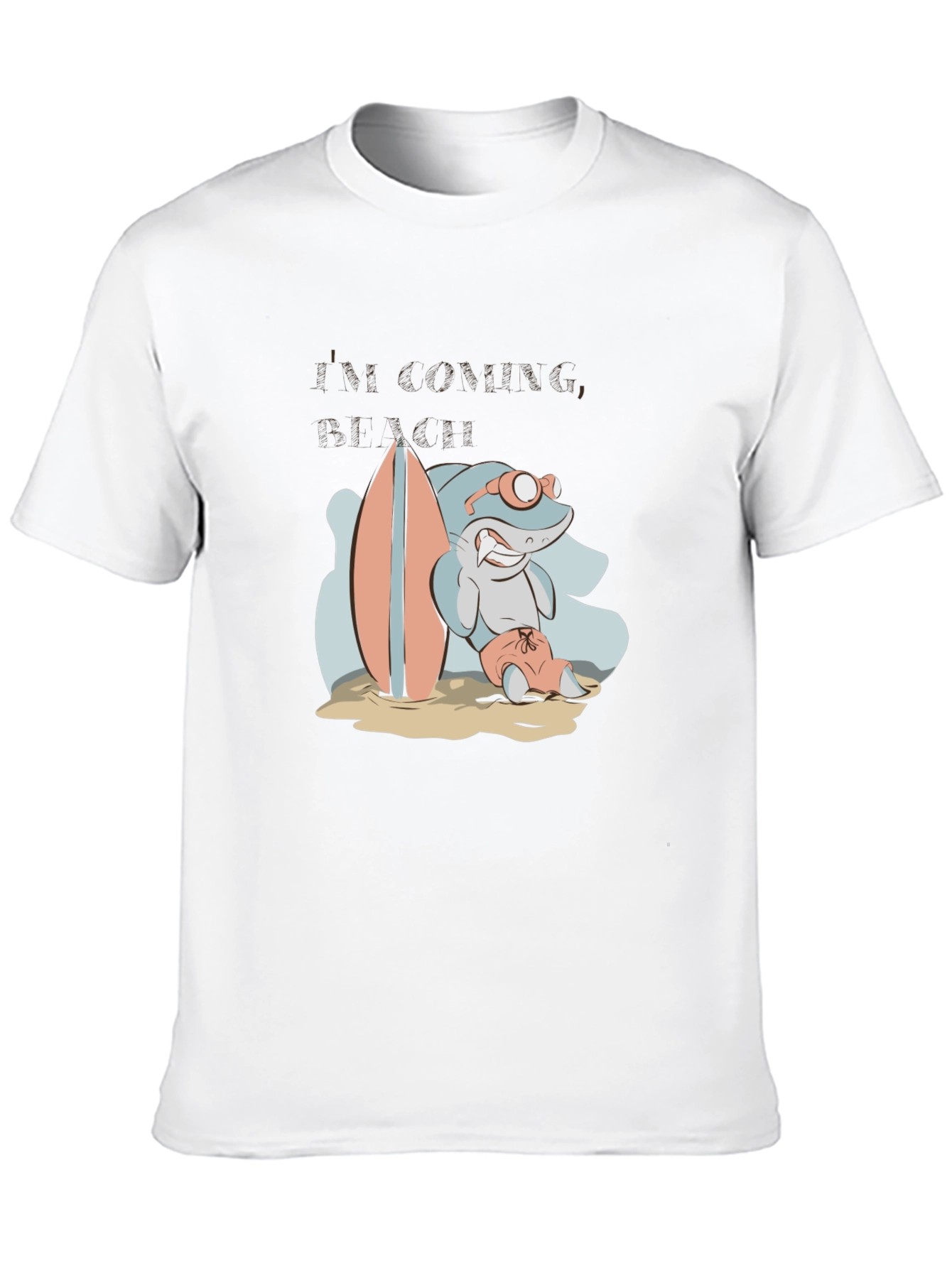 Black Surfing Shark Graphic Tee - Black Cotton T-Shirt view 10