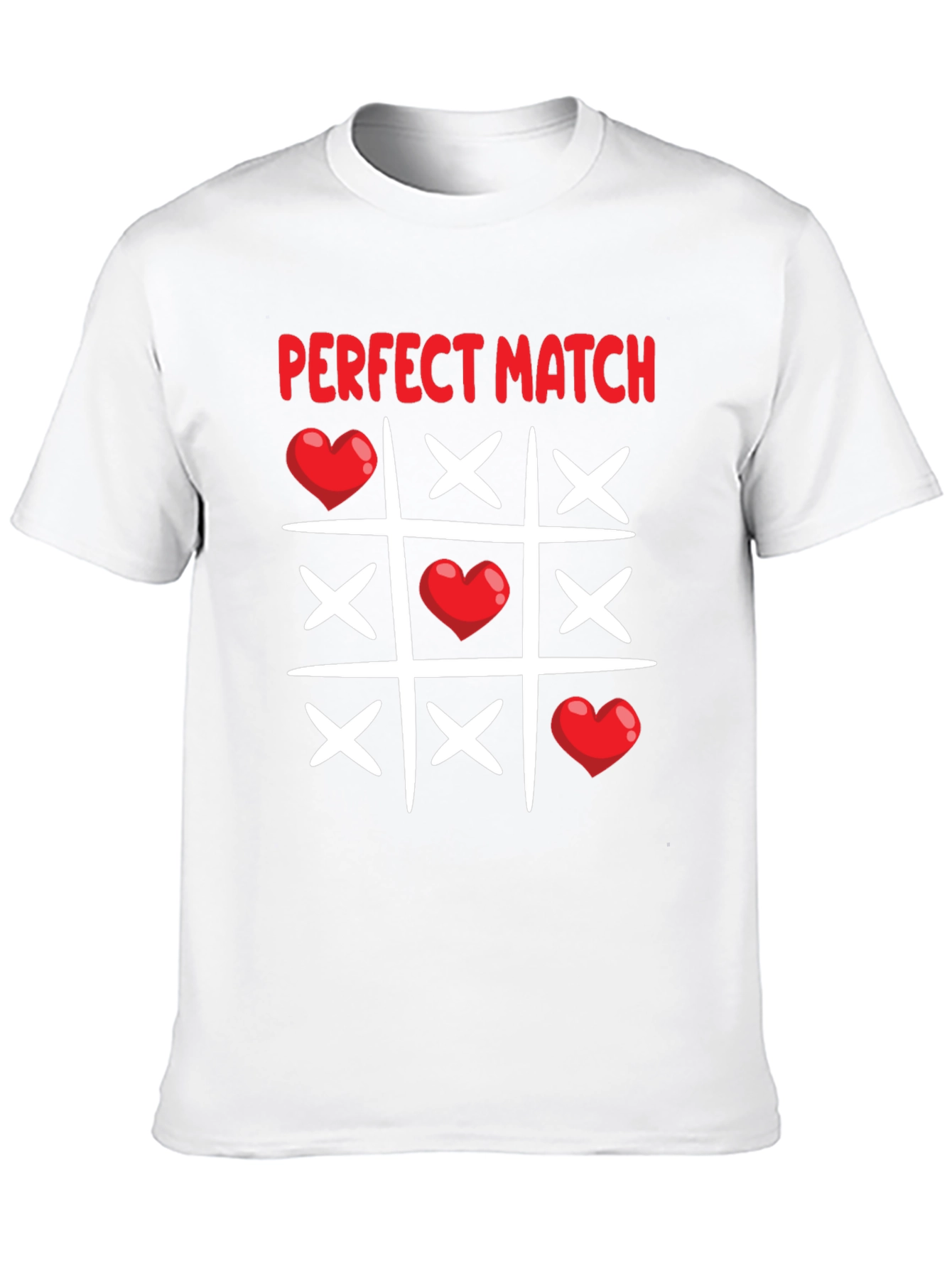 Black Perfect Match T-Shirt - Valentine's Day Tic-Tac-Toe Love Tee view 10