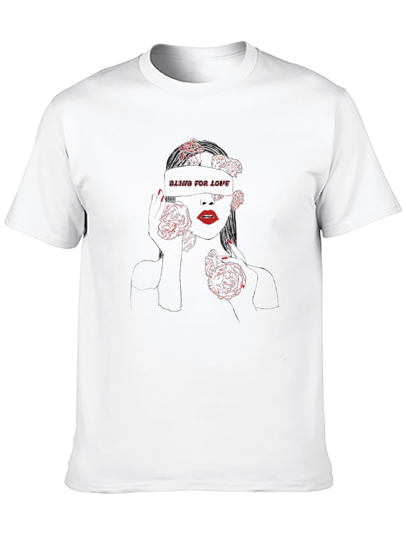 Black Blind for Love Graphic Tee view 10