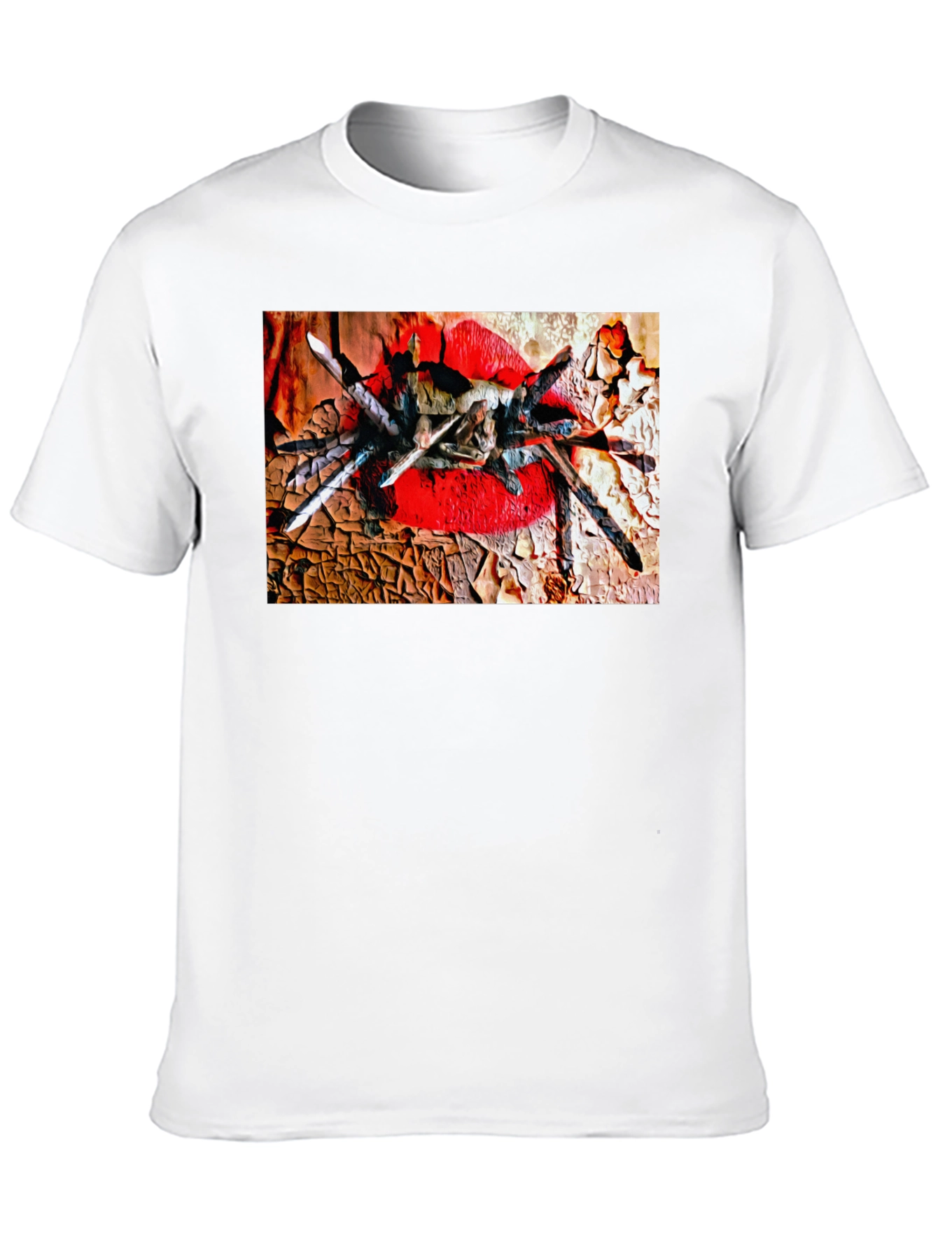 Black Tarantula Lips Graphic Black T-Shirt view 10