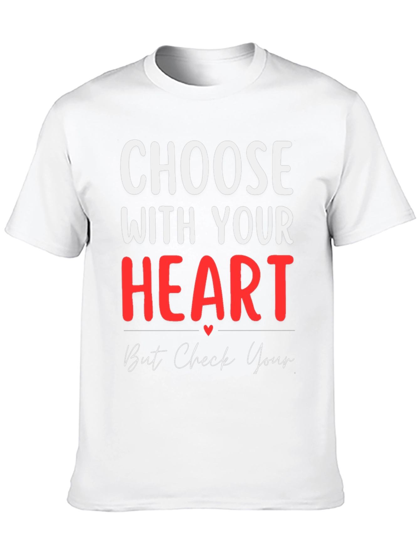 Black Choose with Your Heart Graphic T-Shirt view 10